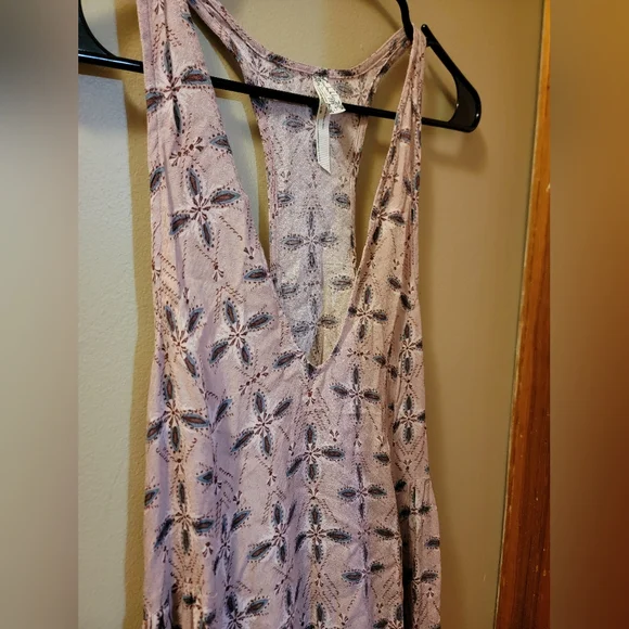 Intimately FREE PEOPLE Racerback Boho Tunic Tank Size S - Picture 2 of 9